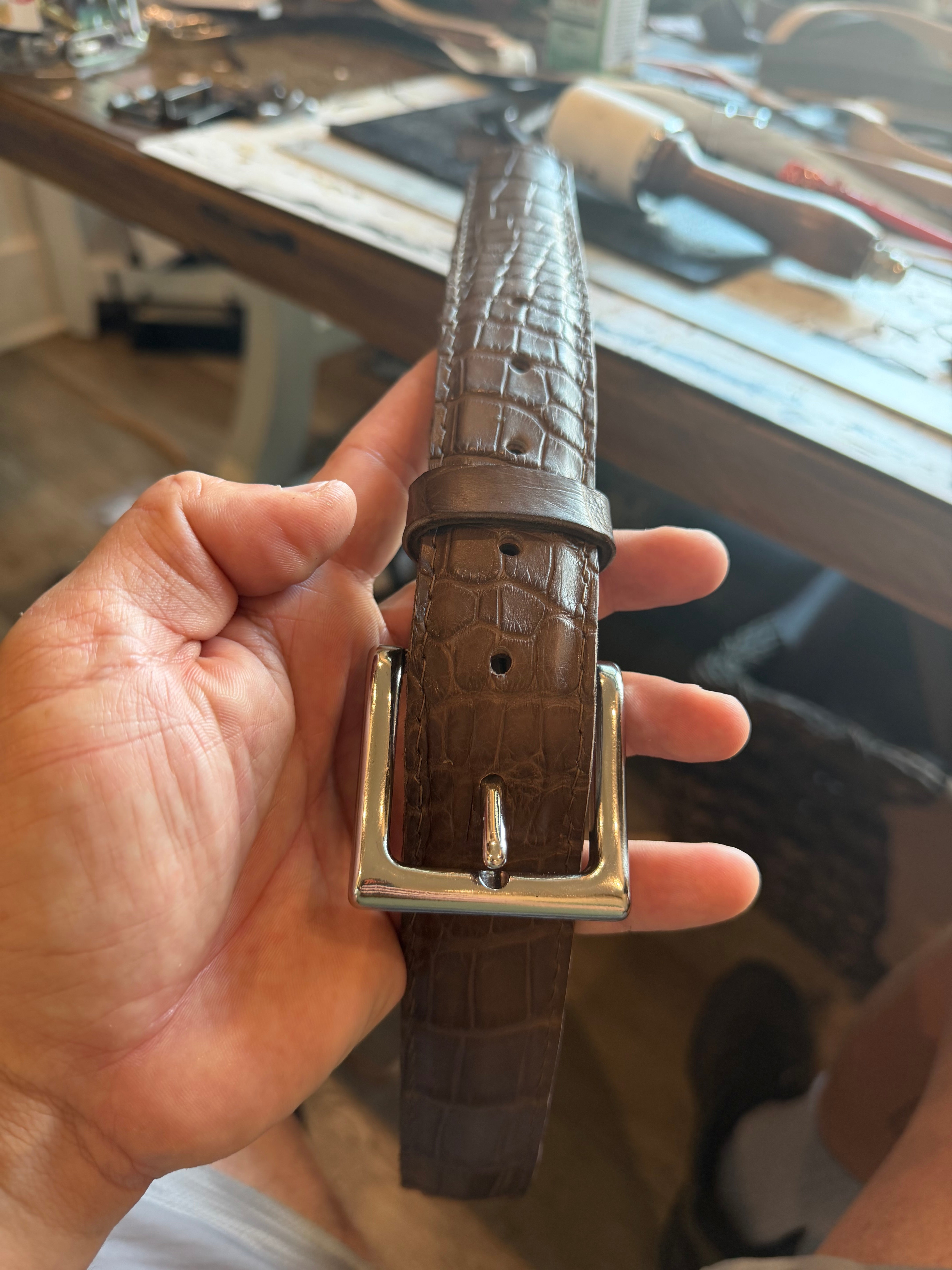 Wild Louisiana Alligator Belt