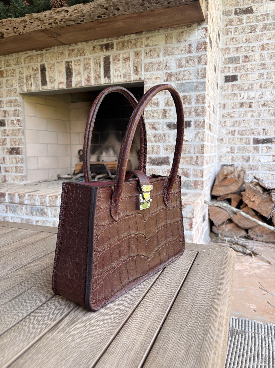 Chamberlain Hand Made Wild Alligator Purse