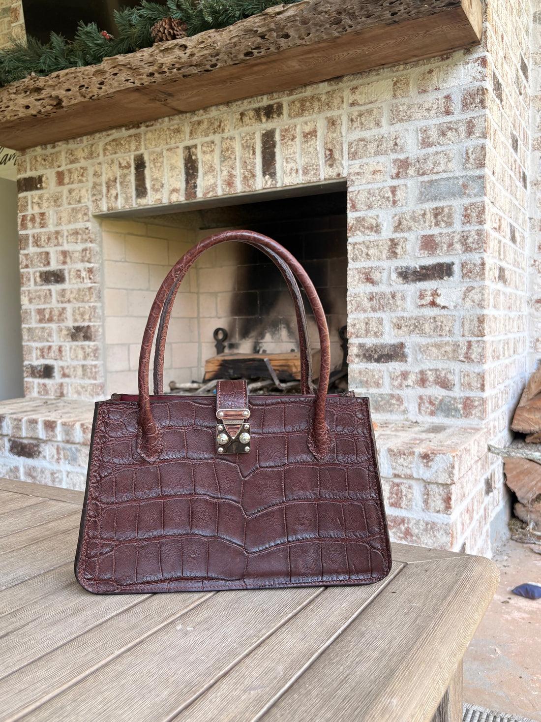 Chamberlain Hand Made Wild Alligator Purse